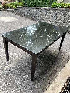 Granite Top Dining Room Table with Solid Wood Legs - Photo 4