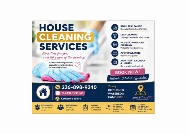 PROFESSIONAL HOUSE CLEANING SERVICES – KITCHENER • WATERLOO • CA