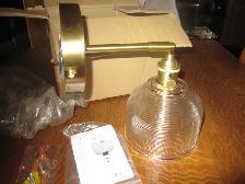 NEW IN BOX UPLANTIN GOLD WALL SCONCE OR CEILING FIXTURE