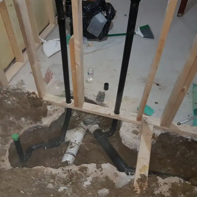 PLUMBING ROUGH IN SUMP PUMP ISSUES WATERPROOFING WET FLOOR BASEM