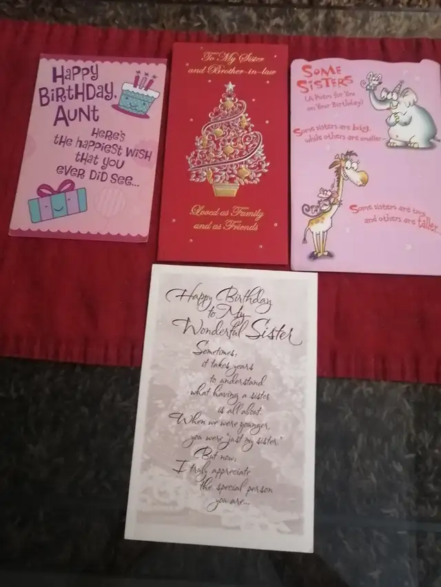 English French Italian cards $1 each