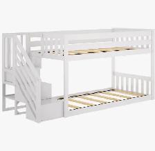 NEW Harriet Bee Solid Wood Twin Bunk Bed with Stairs - Photo 6