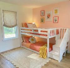NEW Harriet Bee Solid Wood Twin Bunk Bed with Stairs - Photo 9