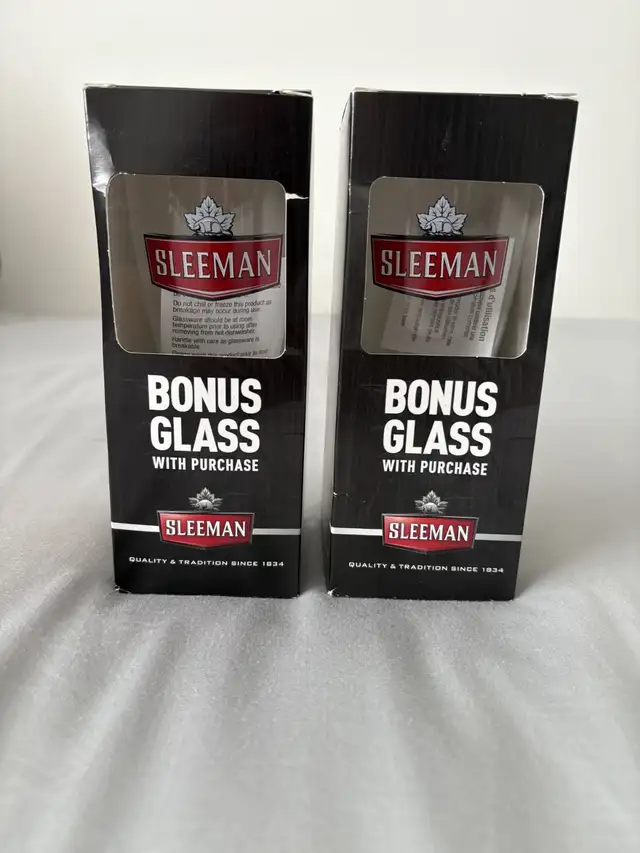 Sleeman Beer Glasses Set of Two Brand New