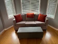 Grey sofa $200 .  No tears or cuts. - Photo 2
