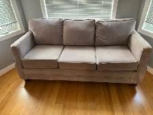 Grey sofa $200 .  No tears or cuts. - Photo 3