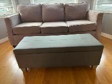 Grey sofa $200 .  No tears or cuts. - Photo 7
