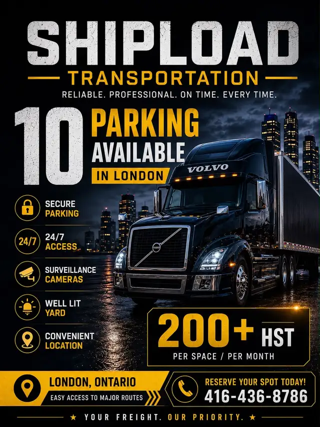 Truck trailer parking available
