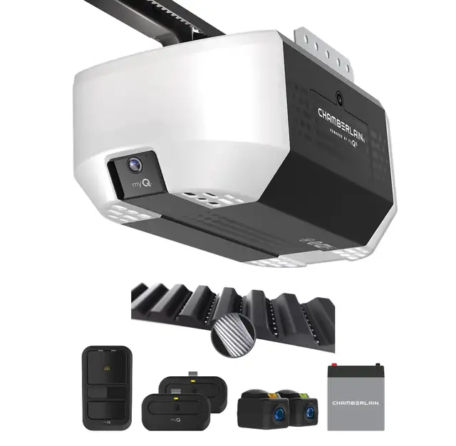 Garage Door Chamberlain Garage Door Opener 3/4 HP Belt Drive myQ