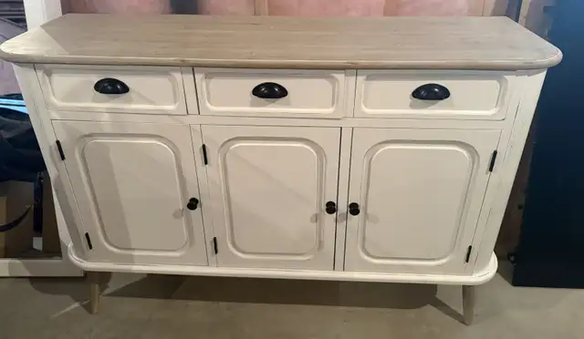 White Wood Buffet Cabinet