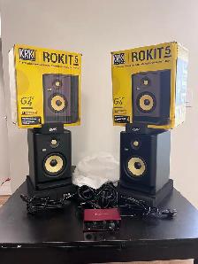 KRK Rokit 5 G4 Studio Monitors   Focusrite Scarlett Solo Bundle