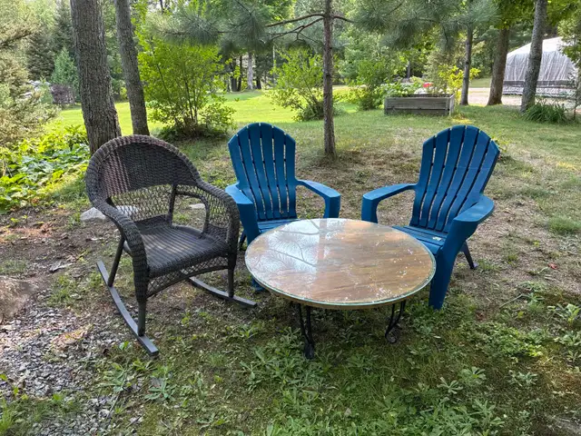 patio table and chairs
