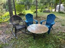 patio table and chairs