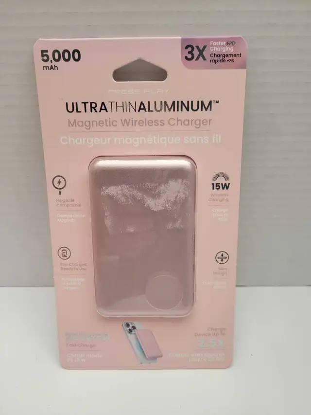 Ultra Thin Mag Safe Wireless Charger 5000mah NEW