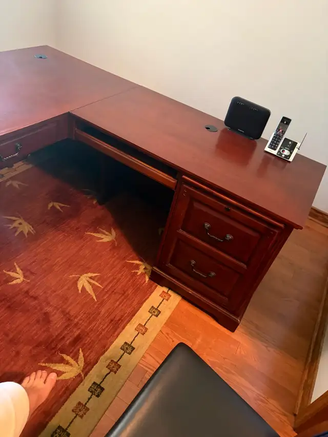 Solid wood desk