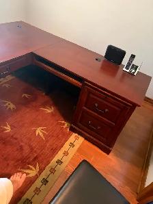 Solid wood desk