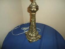 BRASS TABLE LAMP WITH WHITE SHADE - Photo 2