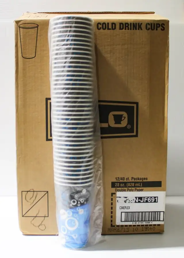 480 X 28oz CINEPLEX COCA COLA DRINK CUPSAS PICTURED