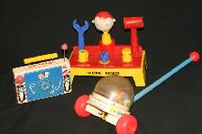 FISHER-PRICE TOYS CORN POPPER & TV-RADIO PLUS WORK BENCH