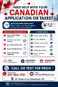 NEED HELP WITH YOUR CANADIAN APPLICATION OR TAXES?