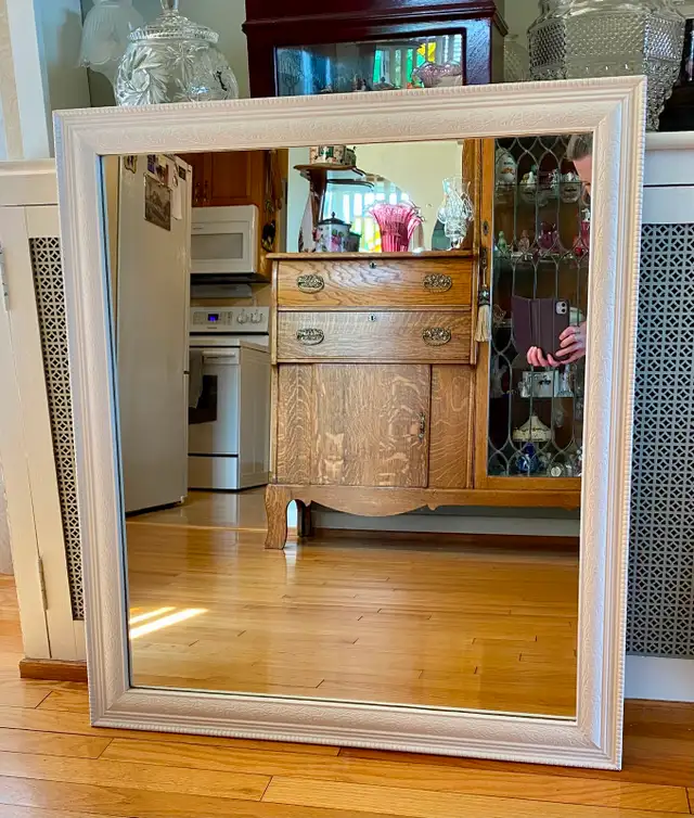 Mirror With White Wooden Frame - Orillia