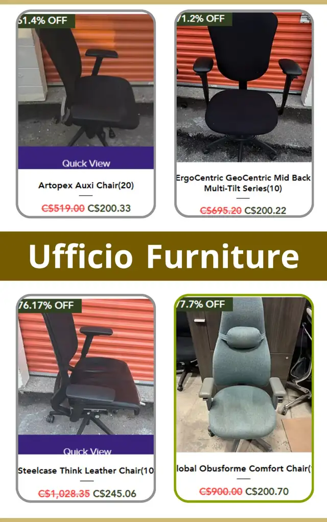 Used Chairs For Sale From-Ufficio Furniture-Call Us Now!