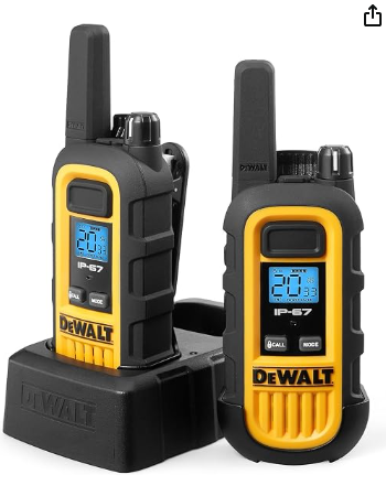 DEWALT 250,000 Sq. ft. FRS/GMRS Heavy Duty 1 Watt Two-Way Radio