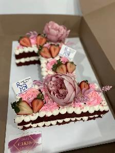 Number cakes, letter cakes custom floral cakes - Photo 4