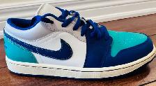 Nike Air Jordan 1 Low Men’s Shoes – 10.5 – Blue/Turquoise/Wh