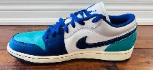 Nike Air Jordan 1 Low Men’s Shoes – 10.5 – Blue/Turquoise/Wh - Photo 3