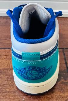 Nike Air Jordan 1 Low Men’s Shoes – 10.5 – Blue/Turquoise/Wh - Photo 5