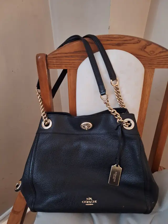 Coach Purse / Bag - Black / Gold