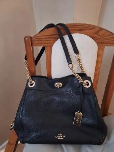 Coach Purse / Bag - Black / Gold