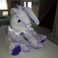 BEAU GRAND LAPIN NEUF UNIQUE 20'HAU LILAS MAUVE SUPER-DOUX$20.00
