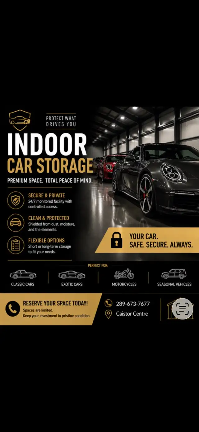 Indoor Storage Cars, Motorcycles