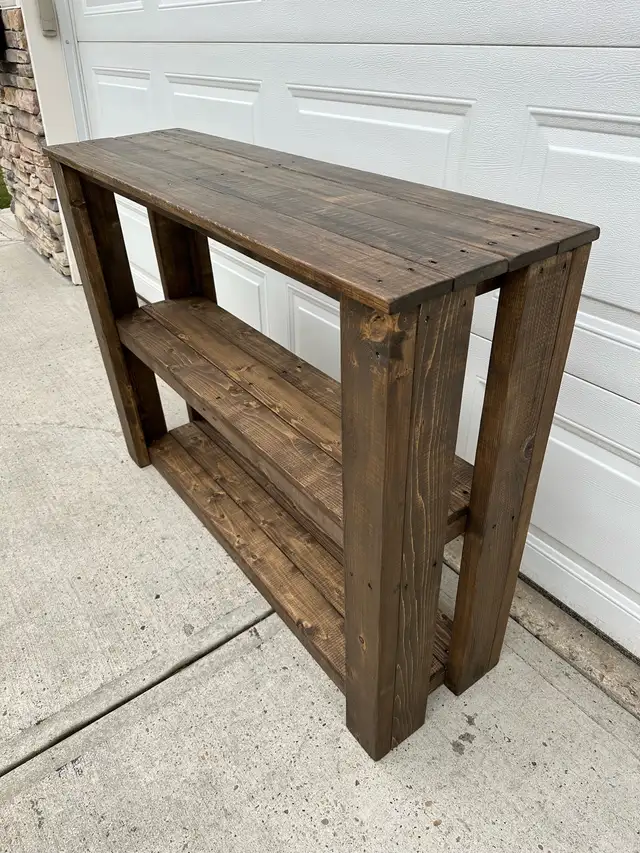 NEW 4’ rustic console table