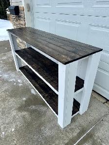 NEW 4’ rustic console table - Photo 5