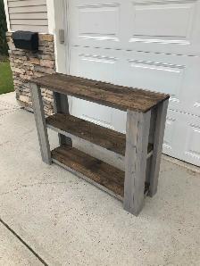 NEW 4’ rustic console table - Photo 9