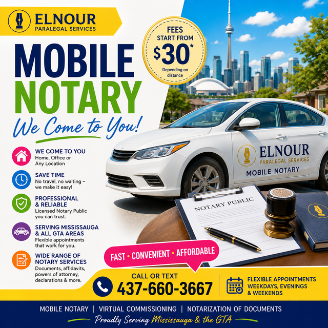 Mobile Notary — We Come to You!