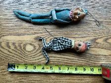 2 Antique Knee-Hugger Elf Christmas Decorations ! - Photo 2