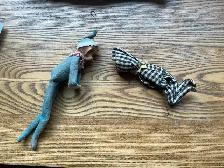 2 Antique Knee-Hugger Elf Christmas Decorations ! - Photo 5
