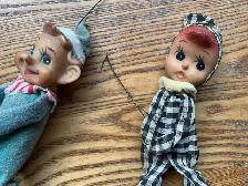 2 Antique Knee-Hugger Elf Christmas Decorations ! - Photo 6