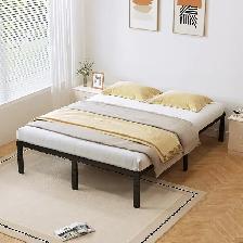 Like new steel Queen bed frame, sturdy, very compact - Photo 4