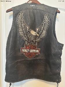 Mens Harley Davidson motorcycle vest /Size 2XL - Photo 2