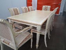 Vintage Dining Set with 8 Chairs
