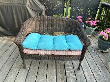 Wicker Love Seat For Sale