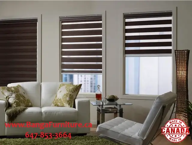 Canadian Made Zebra Shades and Shutters -647-853-3664