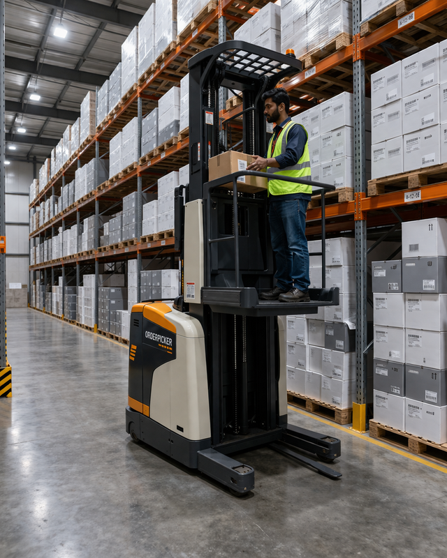 Order Picker Forklift operator