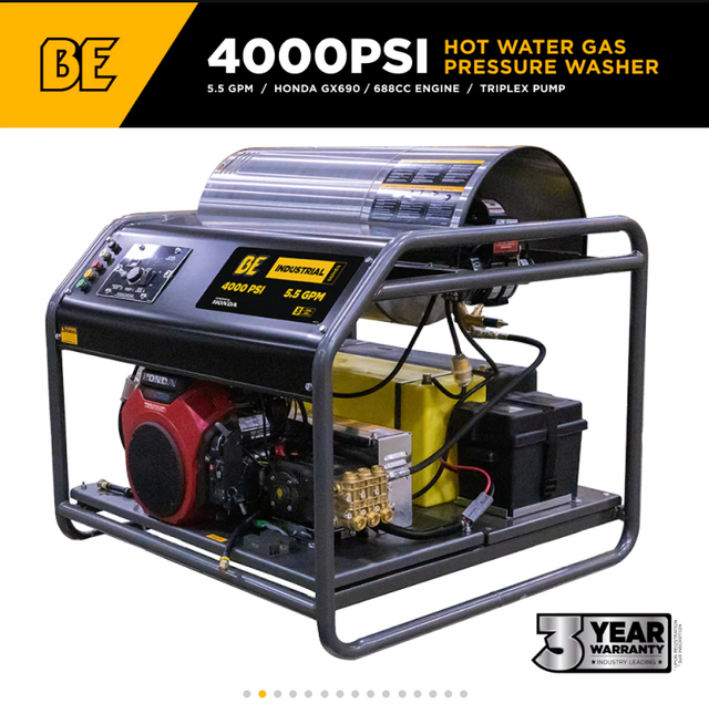 4,000 PSI–5.5 GPM HOT WATER P/W W/HONDA-BROTHERS TWO SMALL ENGIN