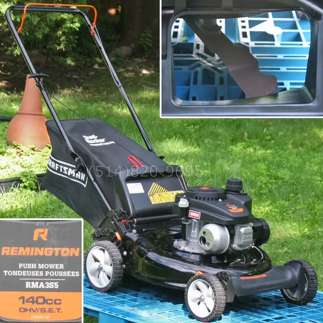 Tondeuse à gazon 21' Remington 140cc OHV avec sac NEUVE